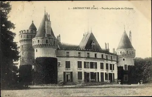 Ak Grossouvre Cher, Le Chateau