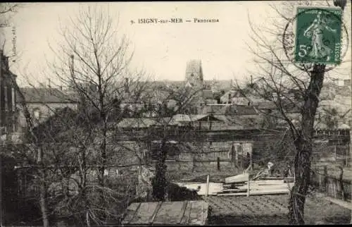 Ak Isigny sur Mer Calvados, Panorama