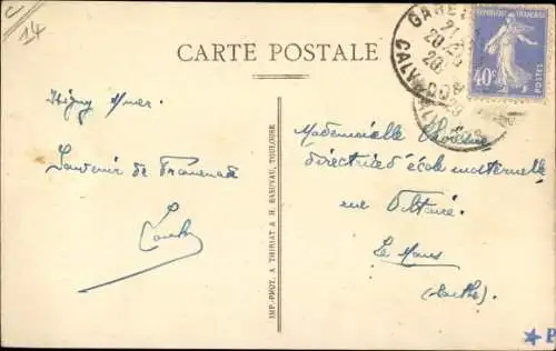 Ak Isigny sur Mer Calvados, La Gare