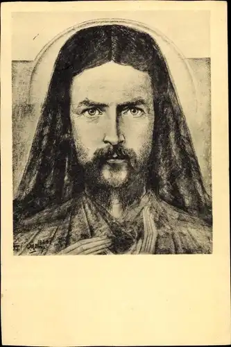 Künstler Ak Toorop, Jan Th., Jesus, Christuskop