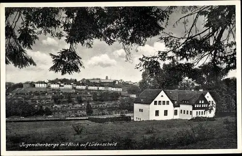 Ak Lüdenscheid im Märkischen Kreis, Jugendherberge mit Blick auf Lüdenscheid