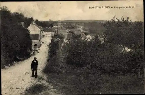 Ak Rozet Saint Albin Aisne, Vue panoramique