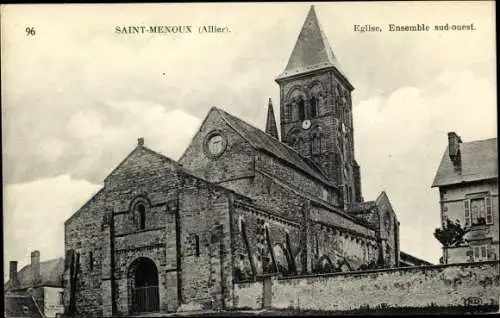 Ak Saint Menoux Allier, Eglise, Ensemble sud ouest