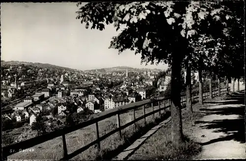 Ak Sankt Gallen Stadt Schweiz, Blick zum Ort