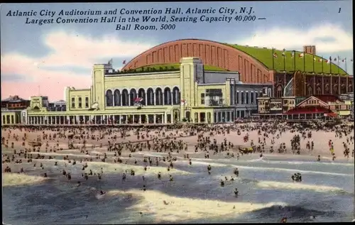 Ak Atlantic City New Jersey USA, Auditorium, Convention Hall