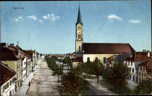 Ak Plattling in Niederbayern, Kirche