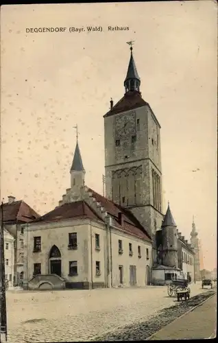 Ak Deggendorf im Bayerischen Wald Niederbayern, Rathaus