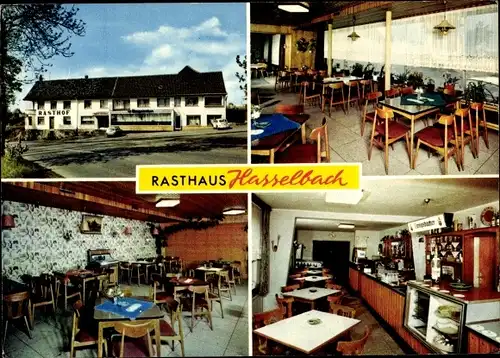 Ak Hasselbach im Westerwald, Rasthaus, Innenansichten