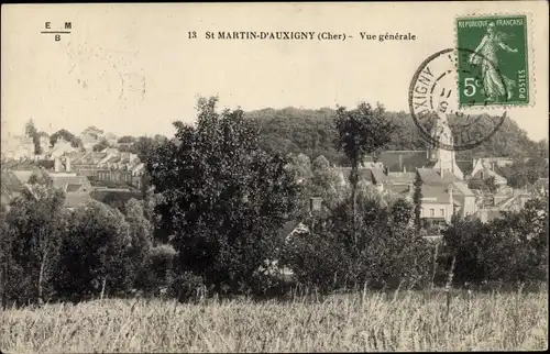 Ak Saint Martin d’Auxigny Cher, vue generale