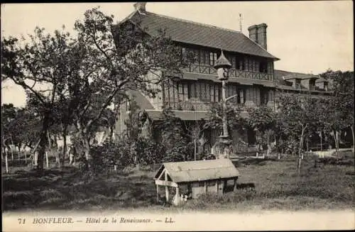 Ak Honfleur Calvados, Hotel de la Renaissance