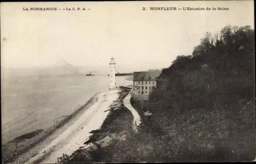 Ak Honfleur Calvados, L'Estuaire de la Seine