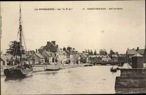 Ak Isigny sur Mer Calvados, Sur les Quais