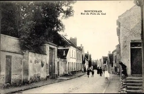 Ak Montevrain Seine et Marne, Rue du Puits du Gué