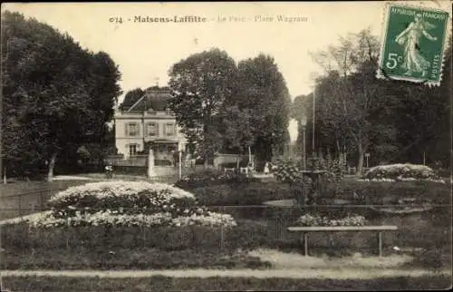 Ak Maisons Laffitte Yvelines, Le Parc, Place Wagram