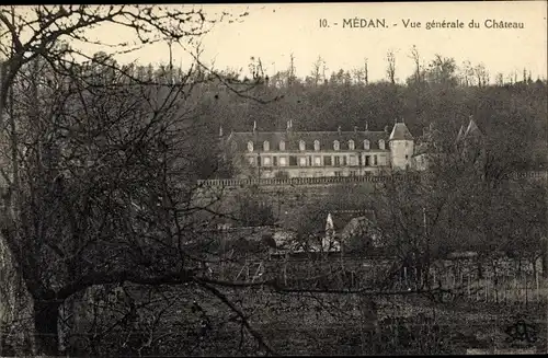 Ak Médan Yvelines, Chateau, Vue générale