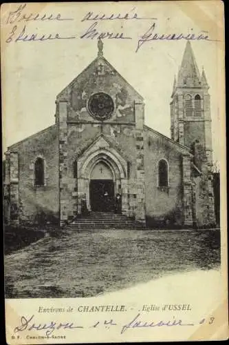 Ak Chantelle Allier, Eglise d'Ussel