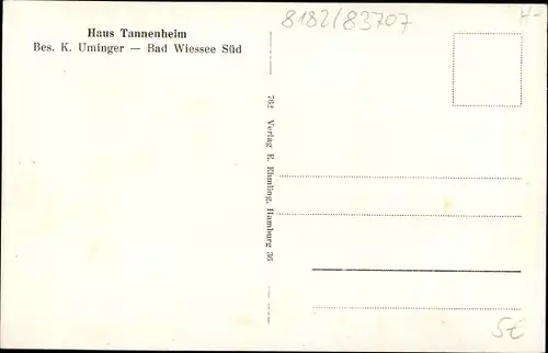 Ak Bad Wiessee in Oberbayern, Haus Tannenheim