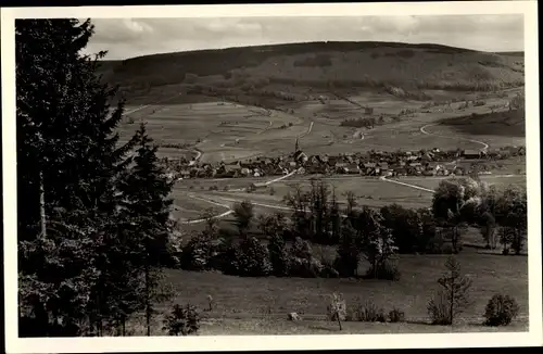 Ak Wüstensachsen Ehrenberg in der osthessischen Rhön, Panorama mit Stirnberg