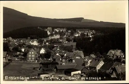 Foto Ak Braunlage im Oberharz, Blick auf den Ort von der Schützenstraße