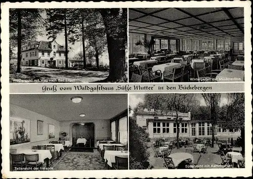 Ak Auetal in Niedersachsen, Gasthaus Süße Mutter, Inh. F. Schiller, Wintergarten