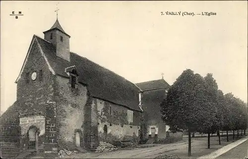 Ak Vailly sur Sauldre Cher, L'Eglise