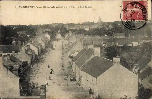 Ak Saint Florent Cher, vue generale prise de la Taille des Buis