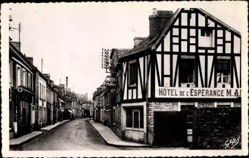 Ak Isigny sur Mer Calvados, Rue du Docteur Boutrois, Hotel de l'Esperance