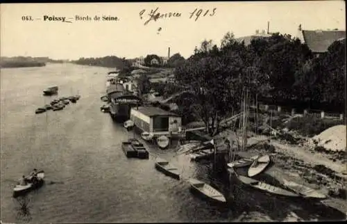 Ak Poissy Yvelines, Bords de Seine