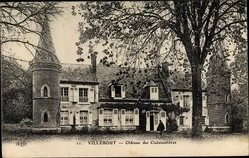 Ak Villebout Loir et Cher. Chateau des Clabeaudieres