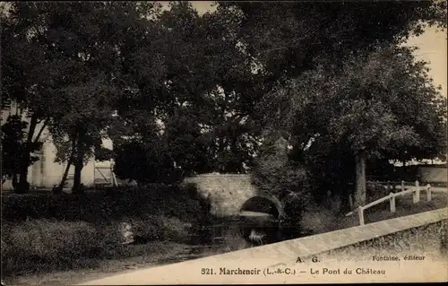 Ak Marchenoir Loir et Cher, Le Pont du Chateau