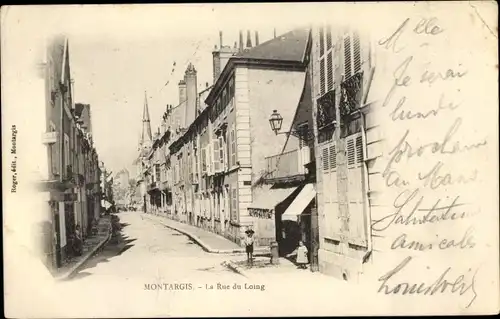 Ak Montargis Loiret, La Rue du Loing