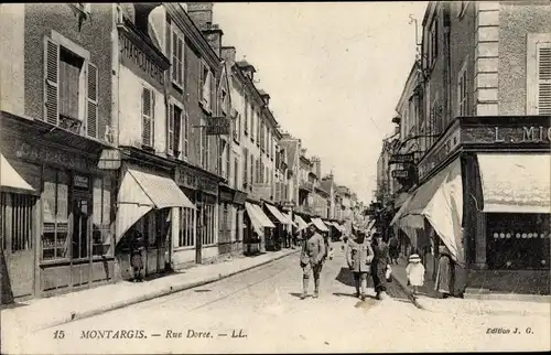 Ak Montargis Loiret, Rue Doree