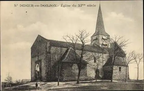 Ak Saint Didier en Donjon Allier, Eglise du XIme siecle