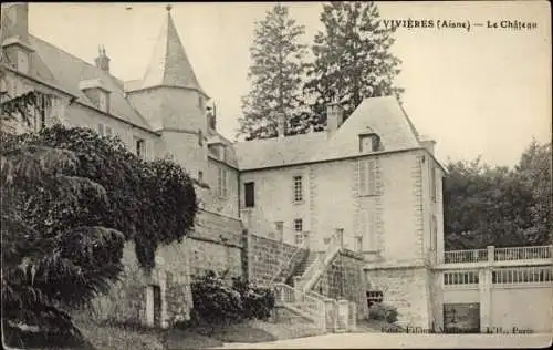 Ak Vivières Aisne, Le Chateau