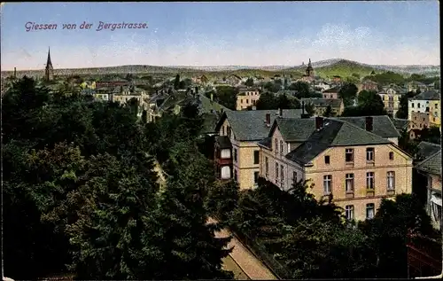 Ak Gießen an der Lahn Hessen, Gießen von der Bergstraße