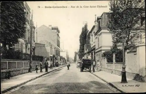 Ak Bois Colombes Hauts de Seine, Rue de la Cote Saint Thibault