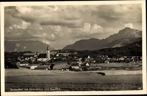 Ak Teisendorf in Oberbayern, Panorama vom Ort mit Untersberg und Stauffen