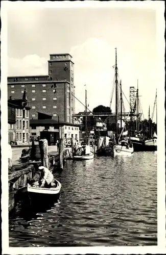 Ak Kappeln an der Schlei, Hafenpartie