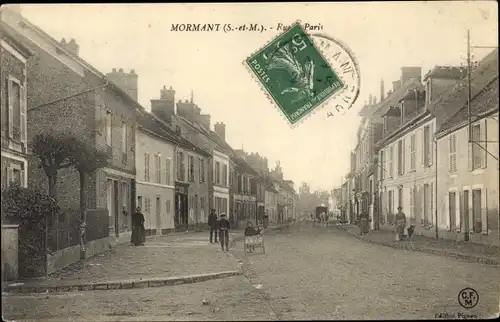 Ak Mormant Seine et Marne, Rue de Paris