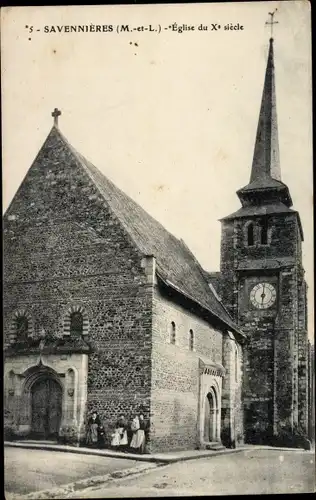 Ak Savennières Maine et Loire, Eglise du Xe siecle