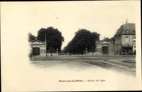 Ak Maisons Laffitte Yvelines, Entrée du Parc