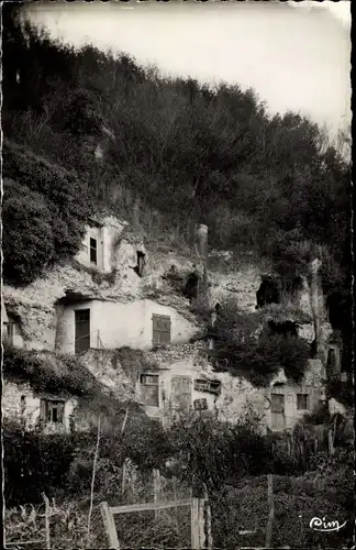 Ak Les Roches Loir et Cher, Coteau Troglodyte, Les Clotereaux