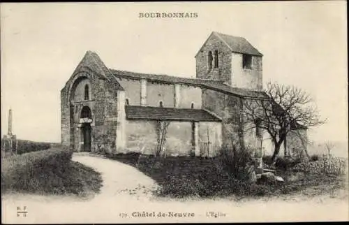 Ak Châtel de Neuvre Allier, L'Eglise