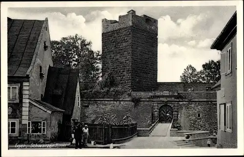 Ak Cheb Eger Region Karlsbad, Schwarzer Turm