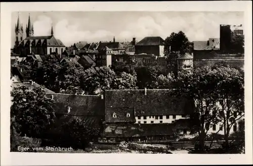 Ak Cheb Eger Region Karlsbad, Teilansicht