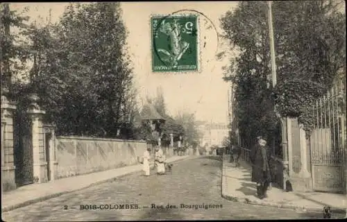 Ak Bois Colombes Hauts de Seine, Rue des Bourguignons