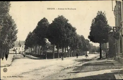 Ak Hesdin Pas de Calais, Avenue de Boulogne