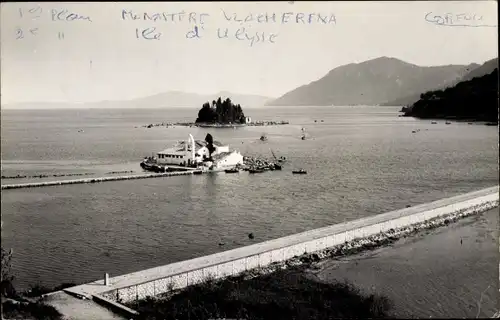 Ak Korfu Griechenland, Monastere de Vlacherna, Ile d'Ulysse