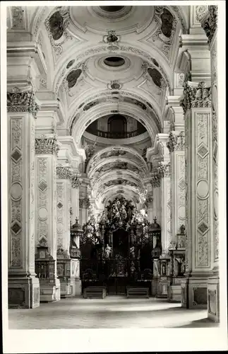 Ak Leingarten Baden Württemberg, Kloster Schöntal a. d. Jagst, Klosterkirche, Altar, Kuppelgewölbe