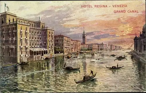 Künstler Ak Venezia Venedig Veneto, Hotel Regina, Grand Canal